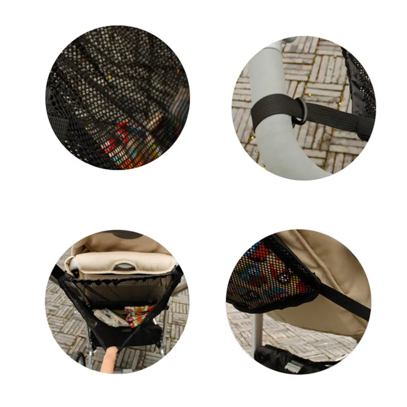 Stoller Bag Baby Stroller Net Bag Pocket Infant Stroller Mesh Bottle Diaper Stroller Organizer Holder Baby Stroller Accessories