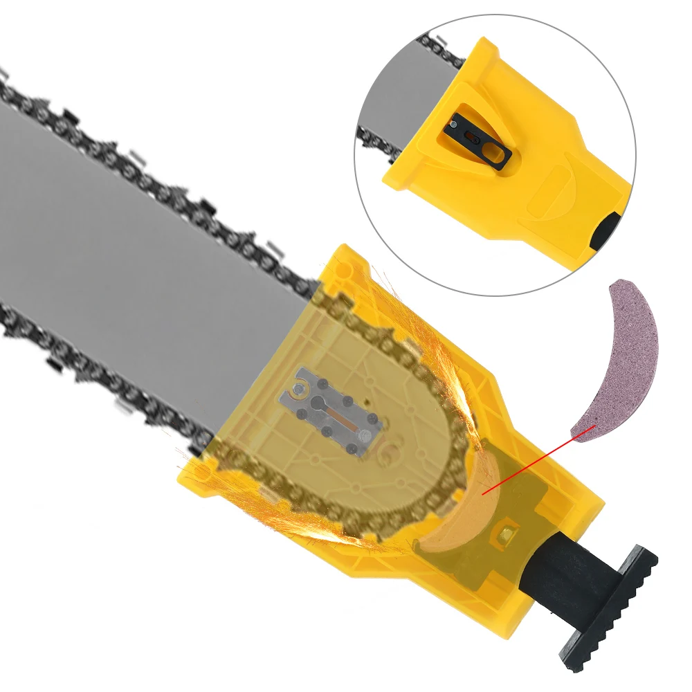 

Portable Grinder Tool Chainsaw Sharpener Tool for Woodworking Grinding Sharpener With Teeth & Sharpening Stone Small Whetstone