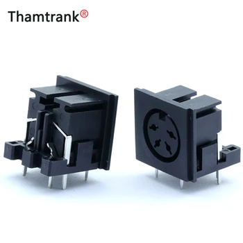 

4PIN DIN Connector Female Jack PCB Panel Mount Female Conector S terminals Micro Power Socket PIN PLUG 20pcs/lot