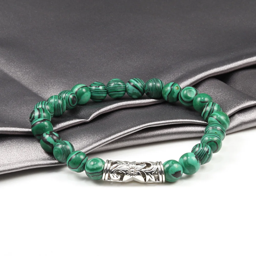 Для мужчин и женщин классический тигровый глаз из бисера Braclet натуральный вулканический камень браслет Винтаж Strand шарм браслеты молитва йоги Pulseira