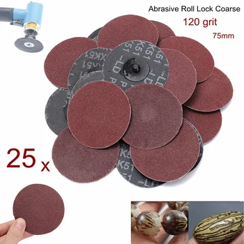 

25pcs 120 Grit Sanding Disc R Type Discs Abrasive Roloc Disc Polishing Tool for Surface ALI88