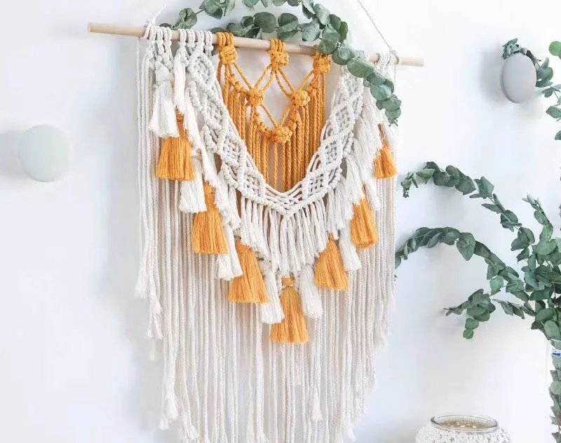 new arrival macrame tampestry rope weaving wall hanger for home decoration