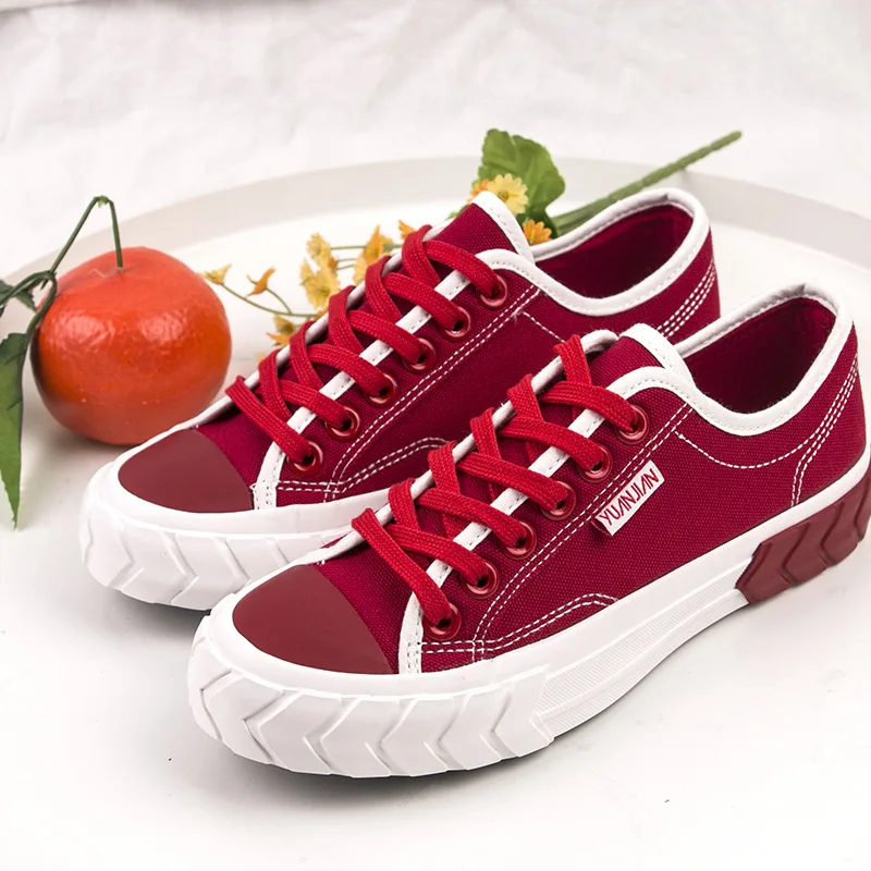 Новое поступление женская обувь с шинами Модная Белая Холщовая кеды zapatos De Mujers