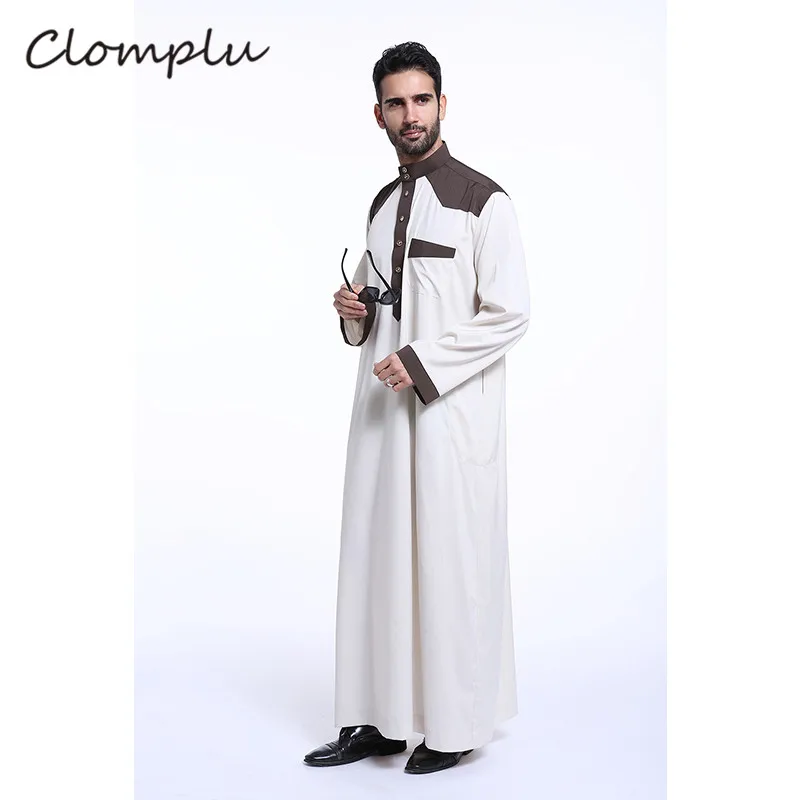 Clomplu abaya jubba tobe мусульманское платье abaya мусульманская одежда для Дубай одежда мусульманская новая разноцветная мусульманская одежда для мужчин