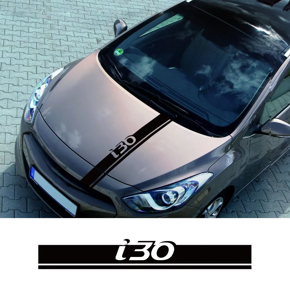 Car Hood Cover Engine Line Letter Sticker For Hyundai I30 i30n Tuning