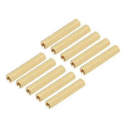 

10pcs Brass Straight PCB Pillar Female Thread Hex Standoff Spacer M3x5x25mm