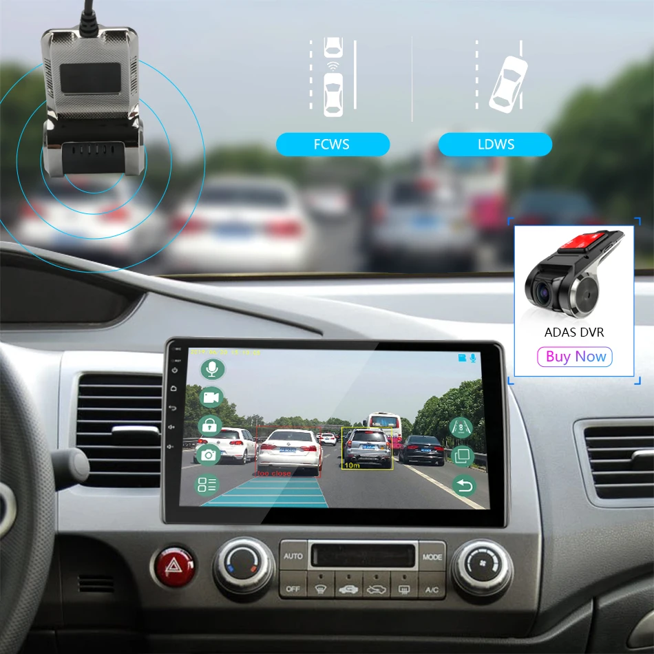 Cheap 10" 2G 32G Android 8.1 4G NET WIFI RDS DSP Car Radio Multimedia Video Player for Honda Civic 2005-2011 Navigation GPS HiFi 11