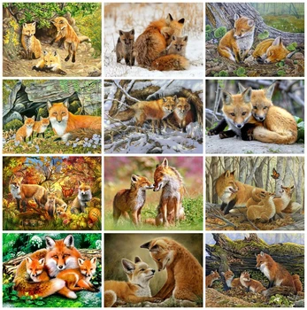 

EverShine Diamond Painting Animals Cross Stitch Diamond Embroidery Fox Rhinestones Art Handwork Hobby Gift Home Decoration