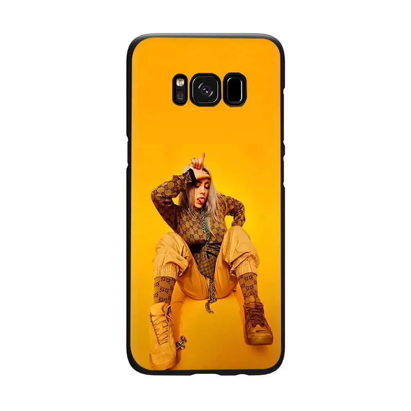 B12 EWAU модные billie eilish логотип силиконовый чехол для телефона для samsung S6 S7 край S8 S9 S10 Note 8, 9, 10, плюс S10e M10 M20 M30 M40 - Цвет: B12