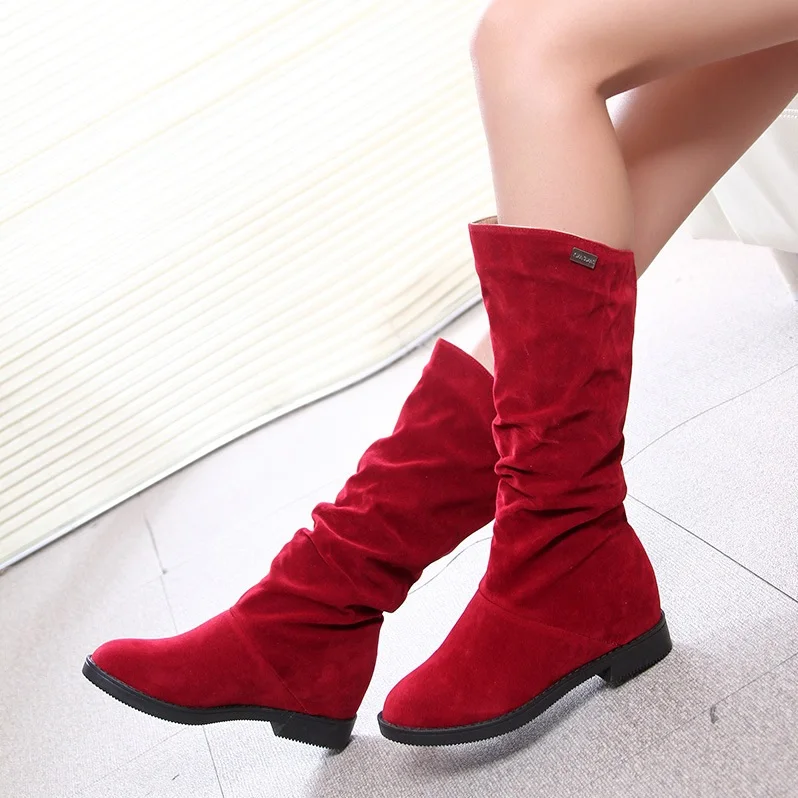 

fashion Shoes Woman Snow Boots Women Winter Shoes Casual Woman High Boots Black Red Soft Comfortable Female Footwear 35-40