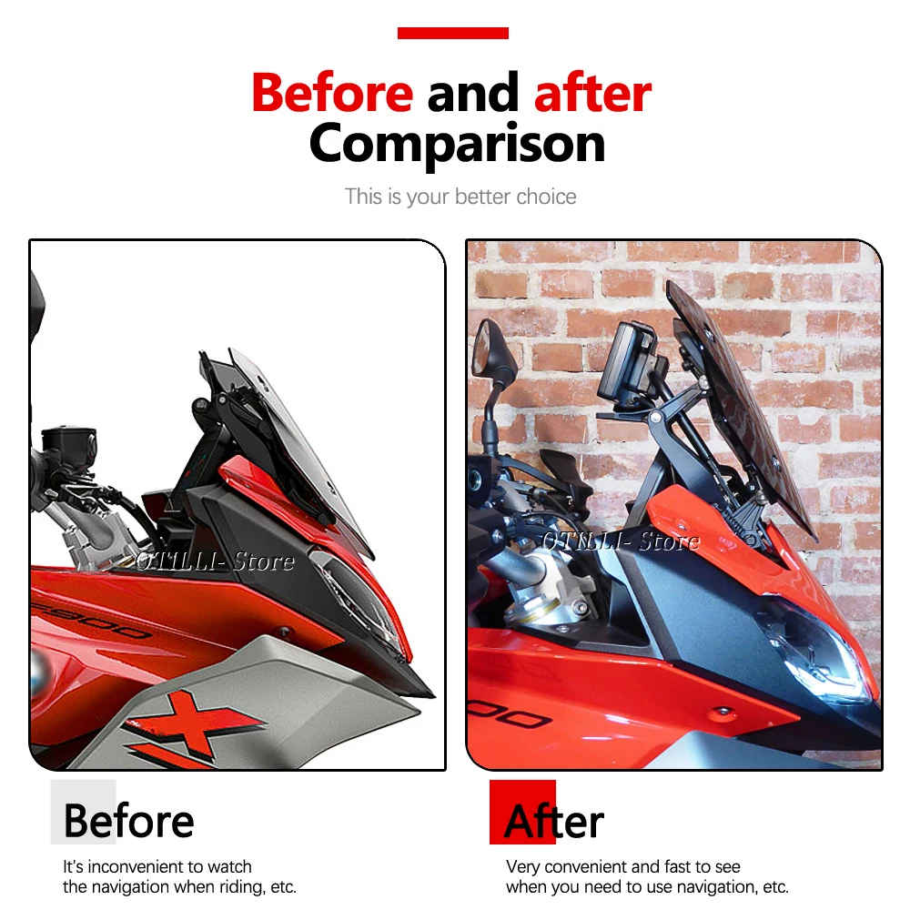 F900XR Windshield Stand Holder Phone Mobile GPS Navigation Plate Bracket For BMW F900 XR F 900XR Motorcycle Parts