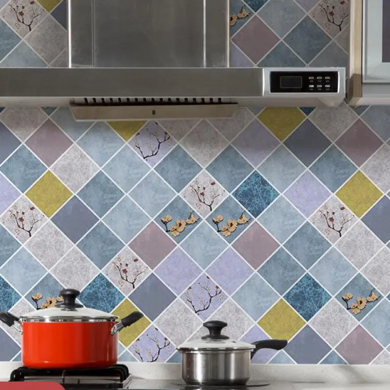 Наклейка на зеркало для кухни, наклейка на стену, 3d Бумага для стен, Decorativo Adhesivo Para Cocina, клейкая бумага для детей, рулоны - Цвет: 0.6m  10m