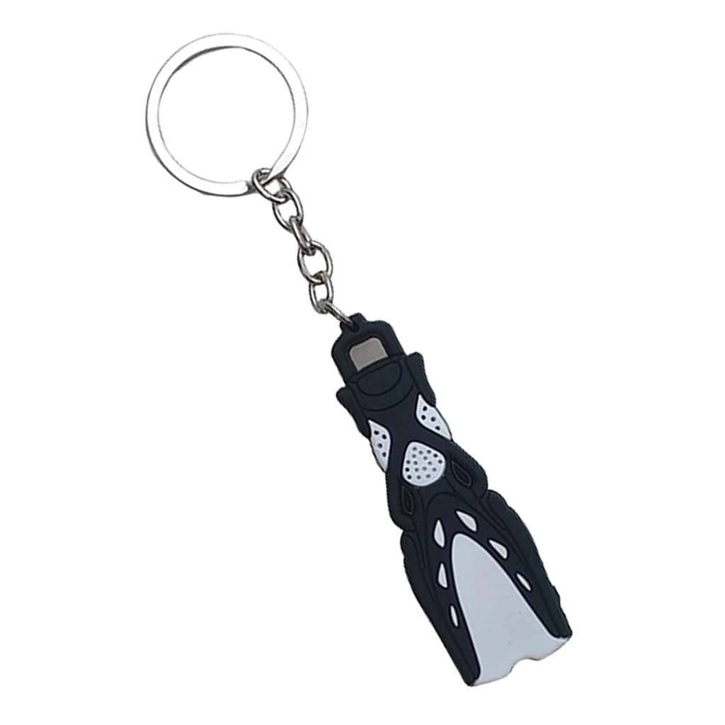 Scuba Flipper Key Chain Dive Fins Keychain Key Ring Holder for Boat Tote Bag Water Sports Accessories