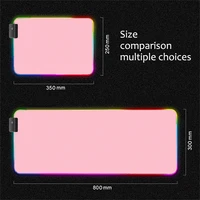 Black and White Background Rgb Gaming Mouse Pad LED Laptop White Pad Gamer Computer Keyboard Carpet Gaming Accessories Desk Mat - Image 3