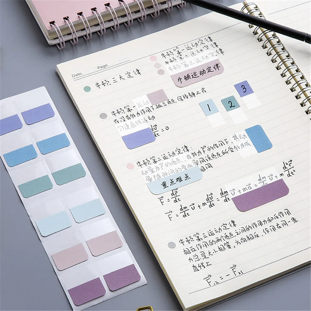10sheets Morandi Color Index Stickers Self Adhesive Categorized Label Tag Marker Paper for Diary Agenda Planner Writable Sticker