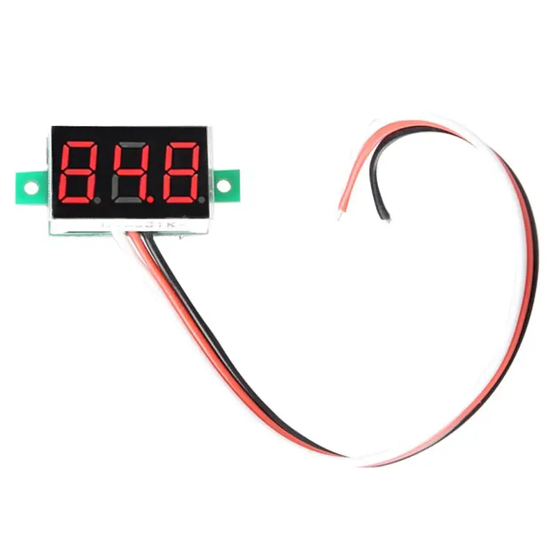 Мини цифровой вольтметр DC0-100V светодиодный измеритель напряжения с тремя проводами - Цвет: A