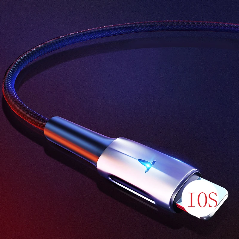 

LED 2M Micro USB Cable 3A QC 3.0 Quick Charge Wire For iPhone Xiaomi Android Mobile Phone Data Cable Cord Fast Charging charges