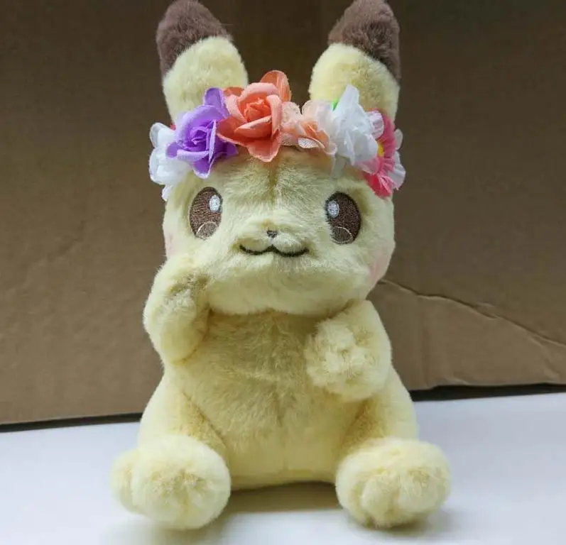Аутентичный японский центр Пасха цветок Пикачу и Eevee плюшевый талисман игрушка