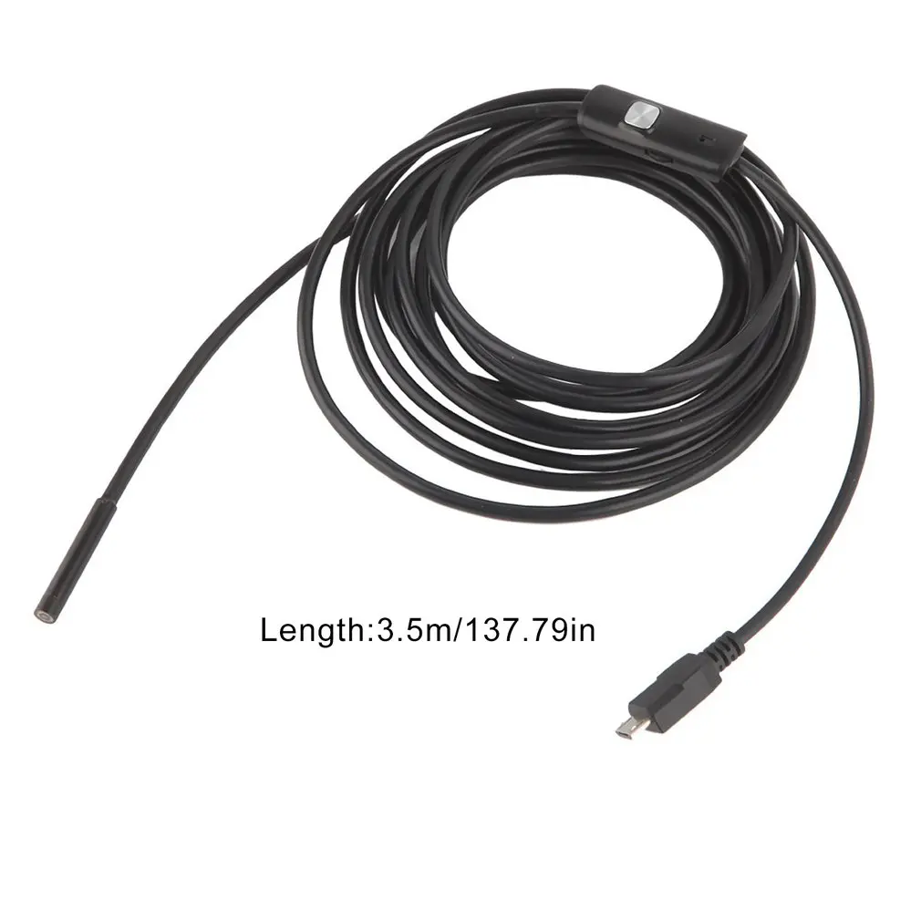 5,5 мм объектив 1 M/1,5 M/2 M/3,5/5 M/10 MCable USB эндоскоп 6LED Водонепроницаемый мини USB автомобильный эндоскоп для осмотра Android телефонов ПК