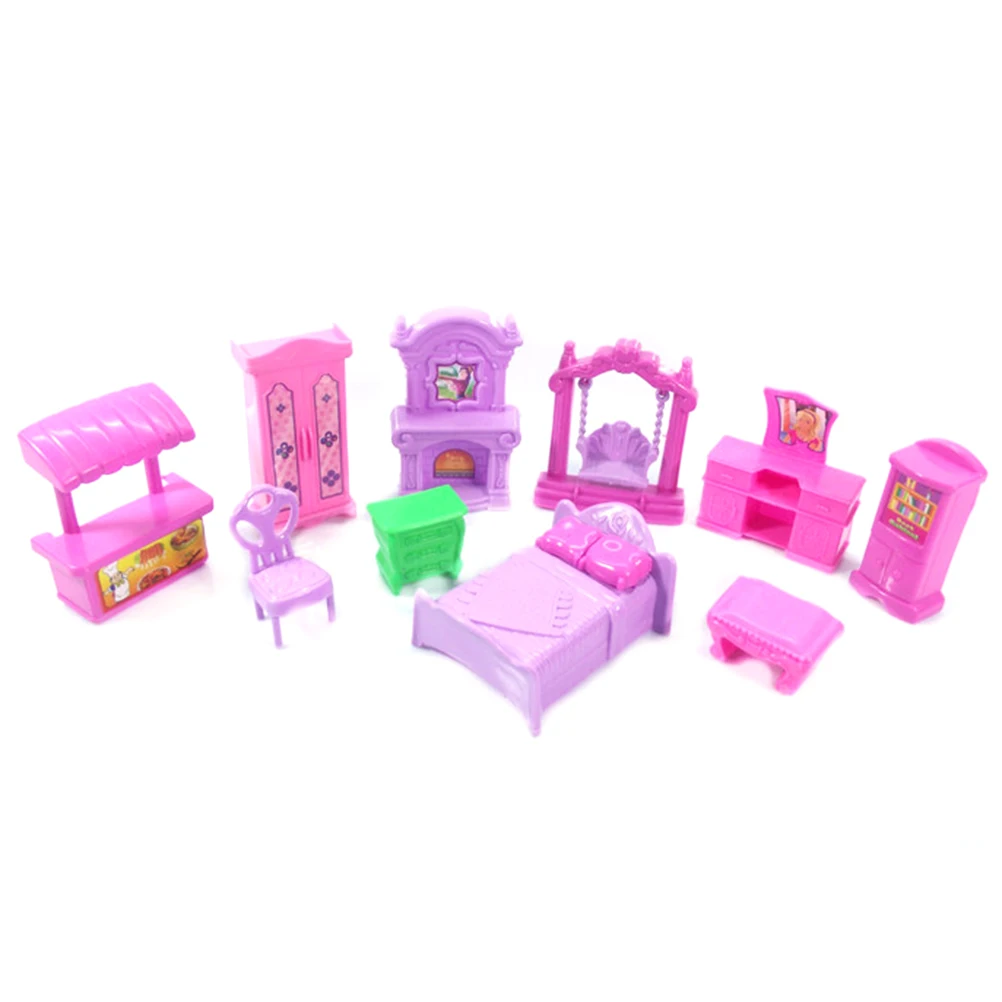 22Pcs Dollhouse Play Set Plastic Furniture Miniature Rooms Baby Kids Pretend Play Toys Furniture Toy Pretend DollHouse#10