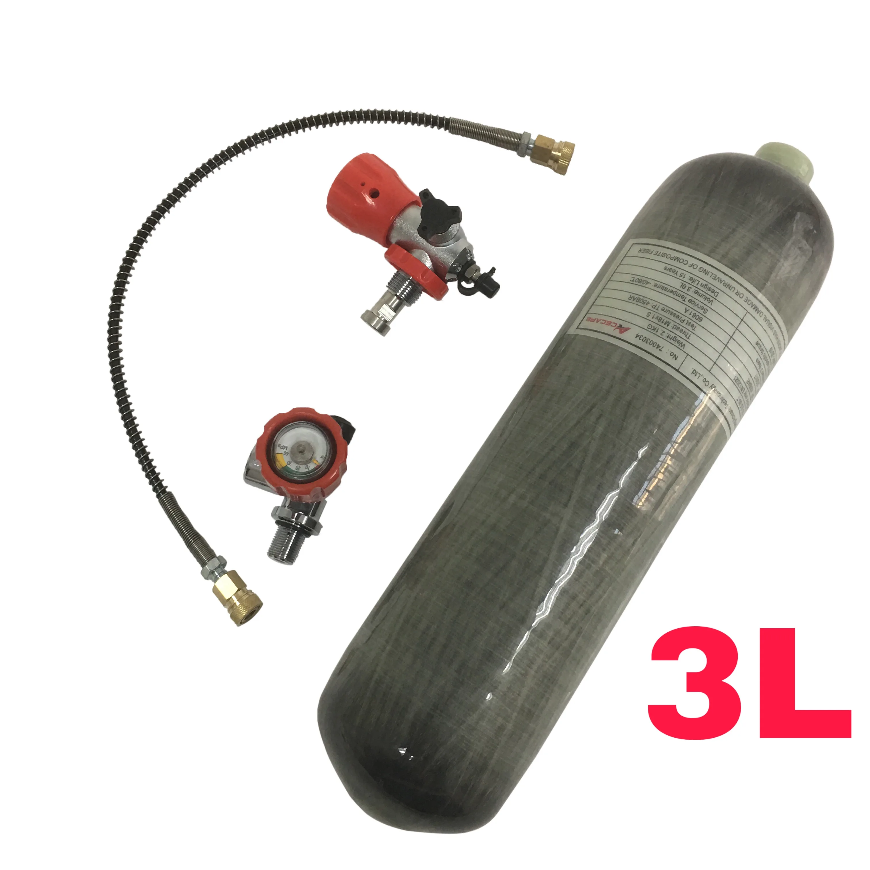 Acecare 3L/6.8L/9L CE Carbon Fiber Pcp Tank 4500psi Scuba Diving Air Tank Pcp Valve Filling Station Air Rifle airforce Condor