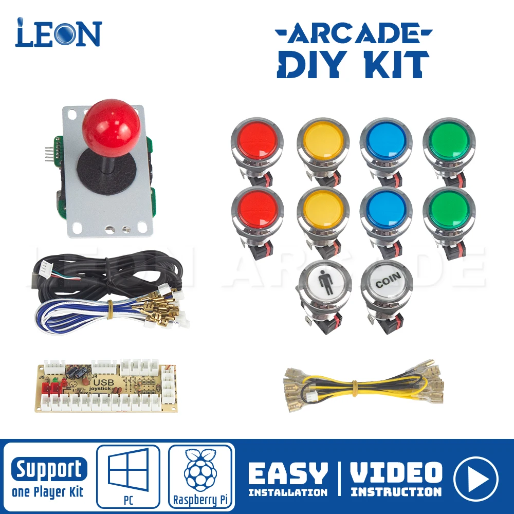 Аркады Комплект для 1 игрока нулевой задержкой USB энкодера 5 Pin-8 способ Sanwa