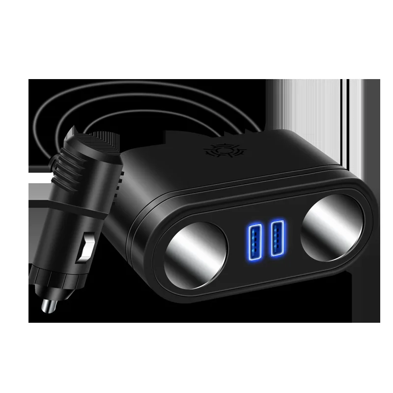 

Hydra Cigarette Lighter Adapter Car Mounted Charger Delayed Three Pairs USB One Divided into Two Cigarette Lighter One plus Two