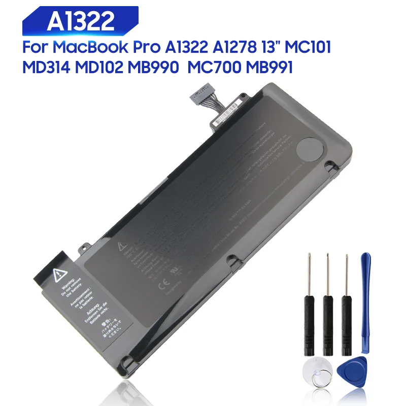 Onhandig gebroken Aanbeveling Original Replacement Battery For Mac Macbook Pro A1322 A1278 13" Mc101  Md314 Md102 Mb990 Mb991 Mc700 Genuine 63.5wh - Mobile Phone Batteries -  AliExpress