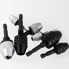 Chuck-Fixture Clamp Shaft-Chuck Drill-Bits-Adapter Electric-Motor-Shaft Hex Mini Keyless