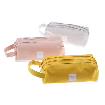 

Creative Double Zipper Large Pencil Case Kawaii School Pencilcase Big Pen Box For Girls Gifts Cute Stationery Supplies Bag