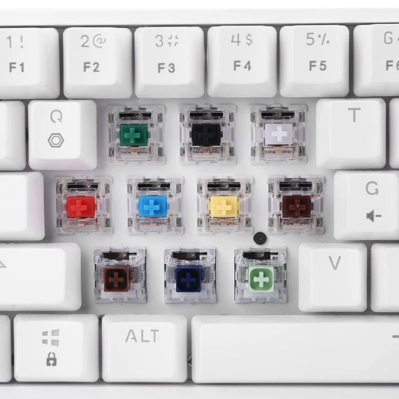GK61 Hot Swappable Portable RGB Backlit Gaming Mechanical Keyboard Gateron key