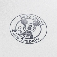 1984-мышь Buen Trabajo персонализированные пользовательские штамп с именем персонализированные печать учителя испанский голландский