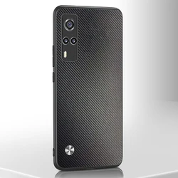 Luxury PU Leather Silicone Phone Case - Sleek and Stylish Cover for Vivo Y20 (Matte Black)
