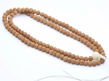 

Tibetan Buddhism 108 Five petals Good Rudraksha Seeds Prayer Bead Mala Necklace