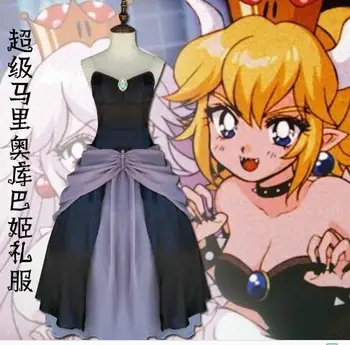 

Anime Super Mario Cosplay Costumes Bowsette Princess Kuppa Koopa Cosplay Dress Halloween Christmas Party Women Sexy Dress