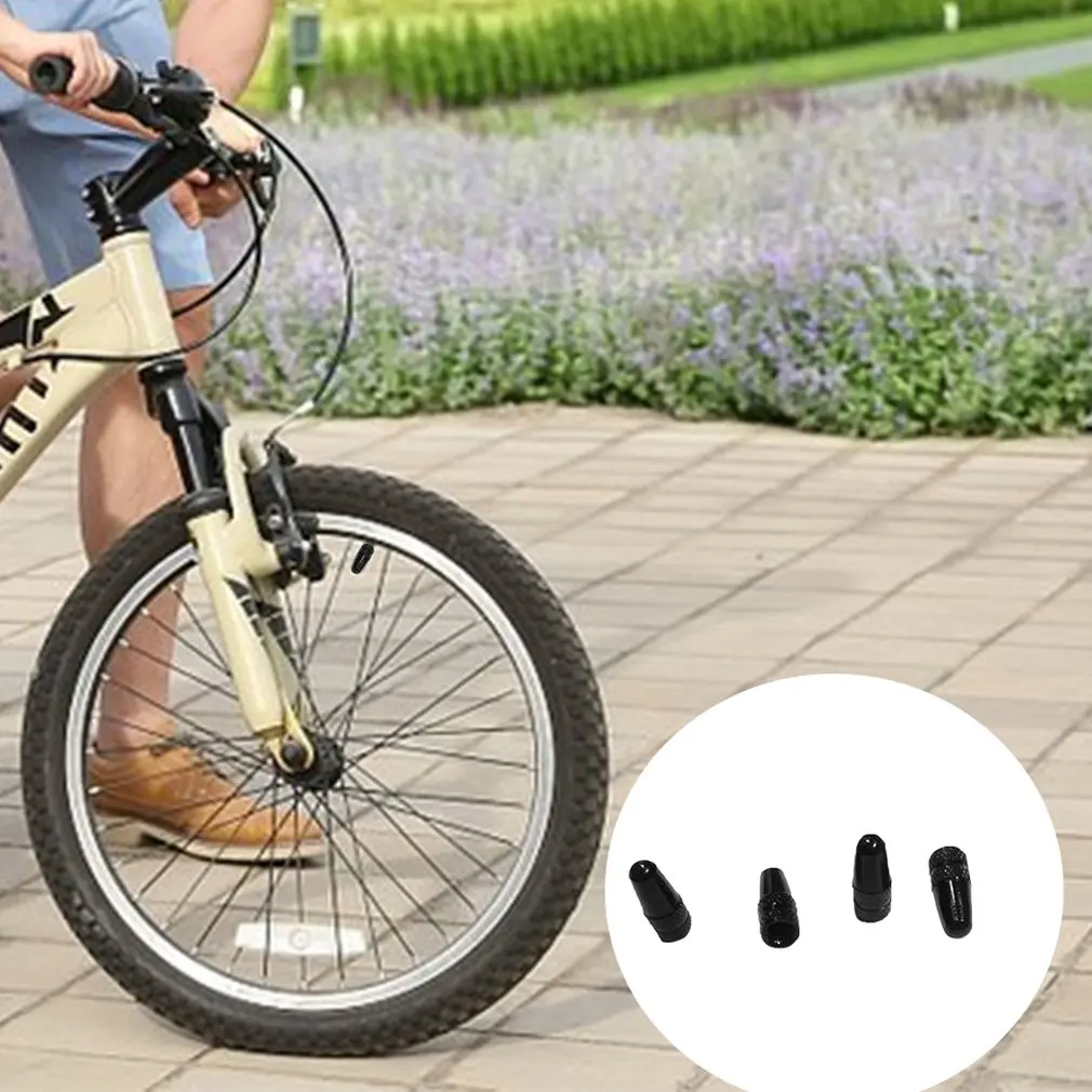 4pcs/Set Anodized Aluminum Alloy Bicycle Bike Tire Valve Caps Dust Covers French Style Valve Cap Airtight Cover