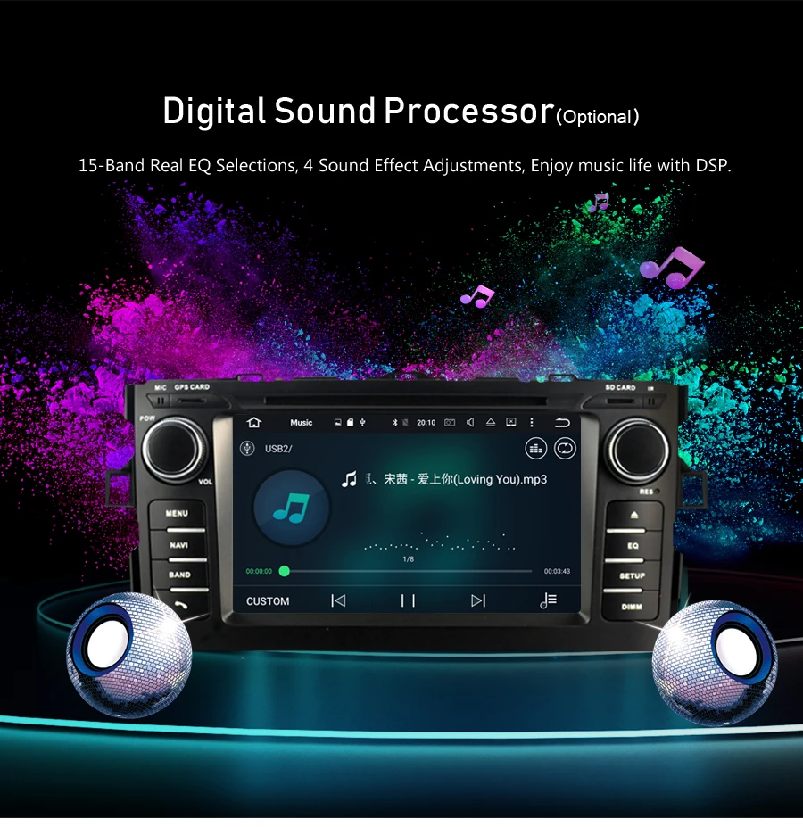 Cheap 4GRAM Android 9.0 Car Radio GPS Navigation Multimedia Stereo DVD Player For TOYOTA AURIS 2008 2009 2010 2011 Auto Video Headunit 8