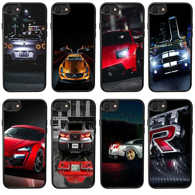 2018 GT R Car Sports Speed Sparks Road Style Cell Phone Cases Hard Plastic Cover for iphone 4 4S 5 5S SE 6 6S 7 8 Plus Shell | Мобильные