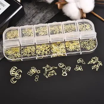 

12 Girds/Set Brilliant Mix Shaped Metal Sequins Paillettes For Nail Art Decoration DIY Crafts Scrapbook Manicure Accessories