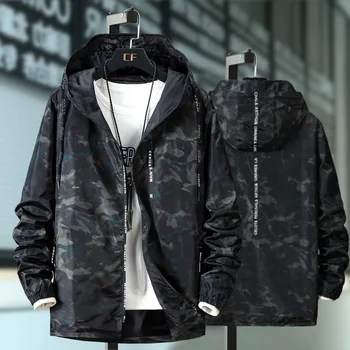 

Plus 10XL 9XL 8XL 7XL 6XL Spring Autumn Mens Casual Camouflage Hoodie Jacket Men Clothes Men's Windbreaker Coat Male Outwear
