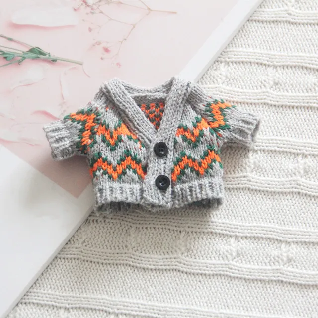 Grey Cardigan Sweater+pants Suit 20cm 