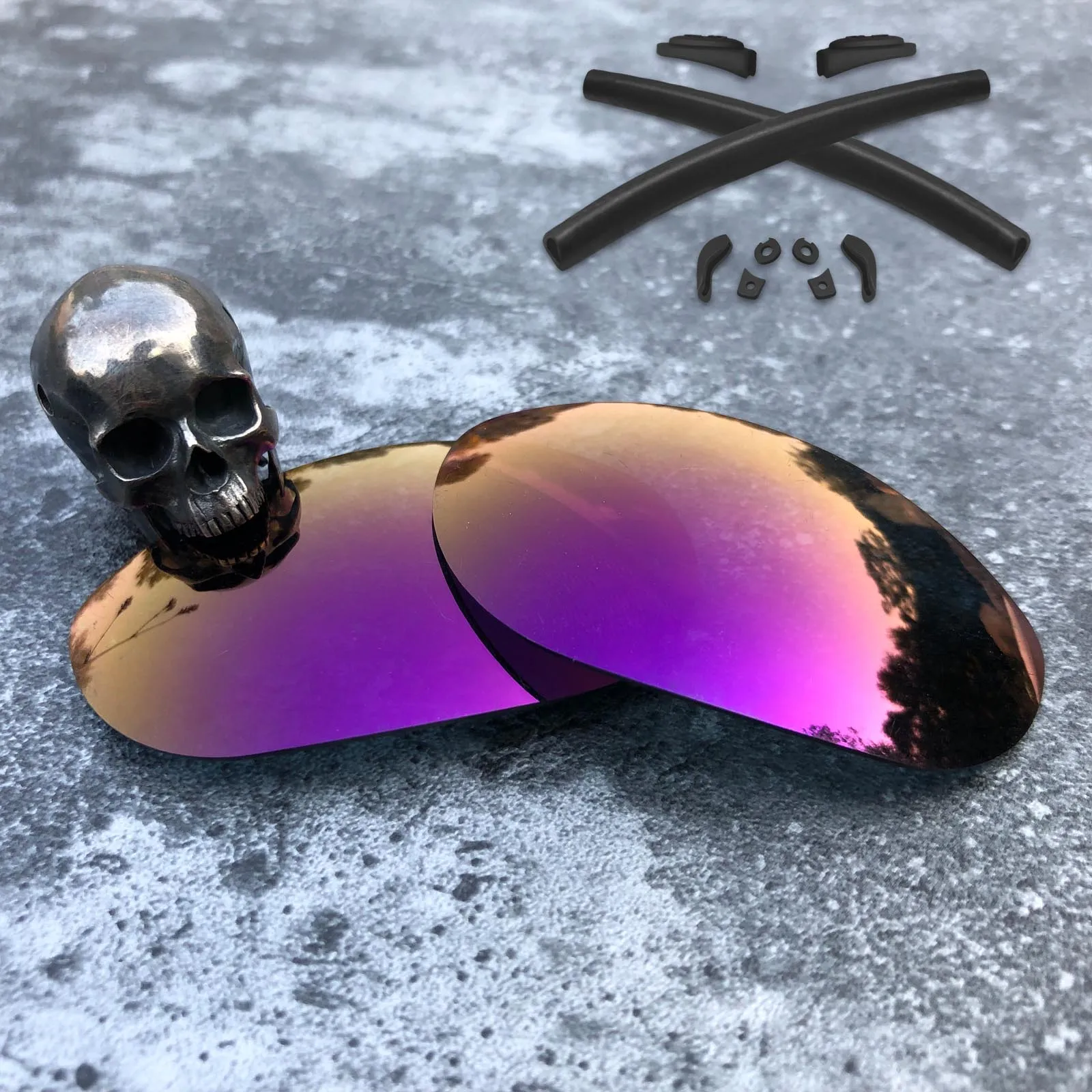 Purple-Kit Firtox истинные поляризованные улучшенные линзы и носки с ушками и носоупоры для солнцезащитных очков-солнцезащитных очков Окли Джульетта(только линзы)-несколько Opts - Цвет линз: Purple-Kit