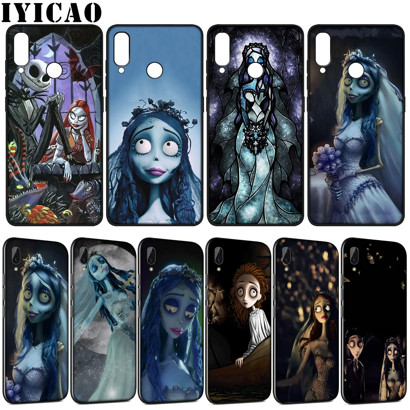 

IYICAO Tim Burtons Corpse Bride Soft Silicone Case for Huawei Y9 Y7 Y6 Prime 2019 Honor 20 10 9 9X 8C 8X 8 Lite 7C 7X 7A Pro