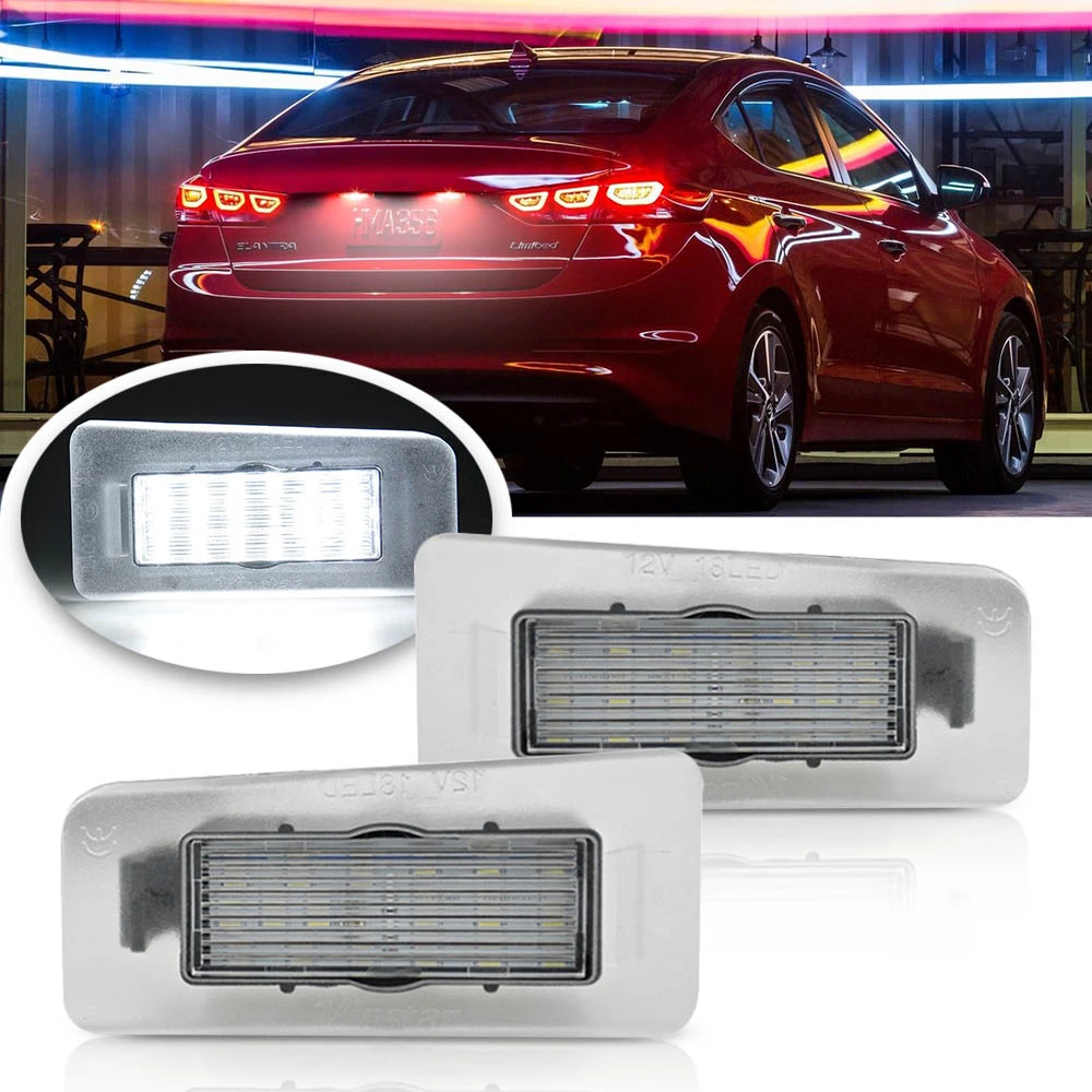 E4 White LED License Number Plate Light for Hyundai Elantra 1113/I30