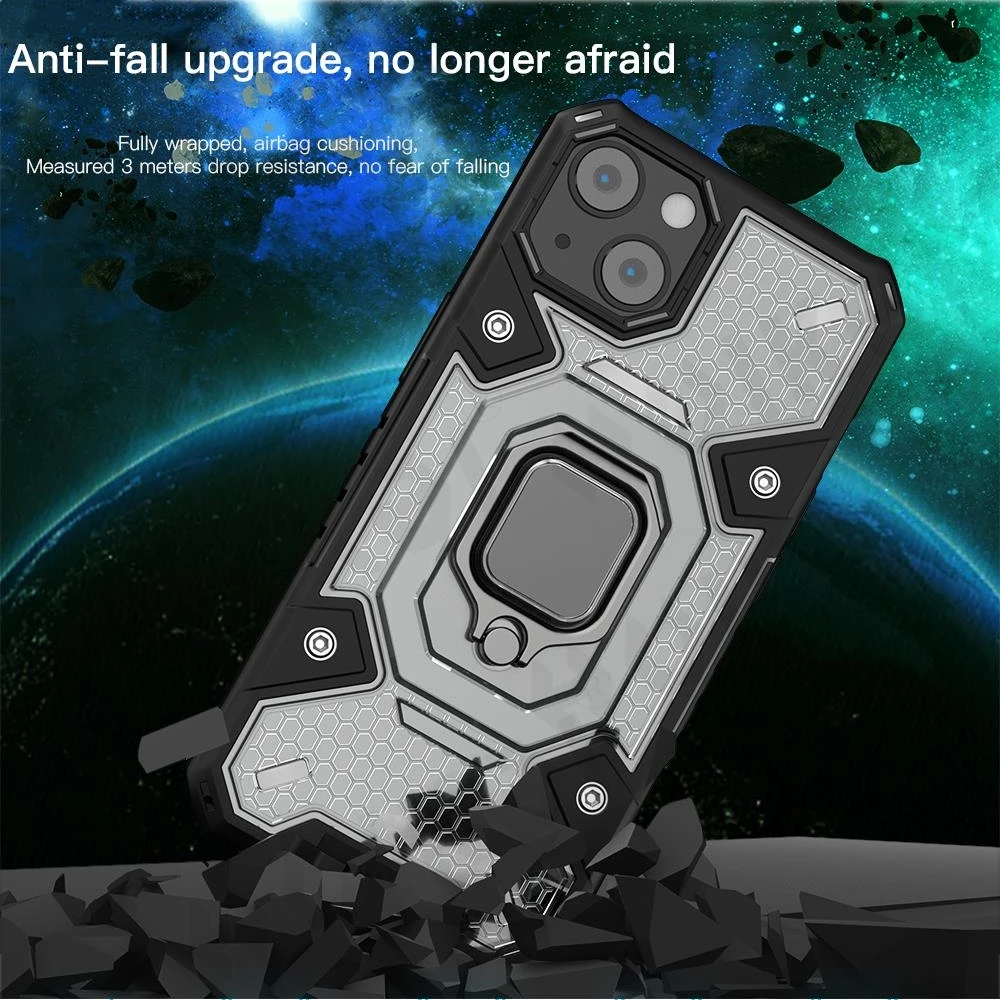 Magnetic Metal Finger Ring Holder Anti-Fall Case For iPhone 13 Pro Max 12 Mini 11 Pro Max Xs Max XR X Mobile Phone Holder Cover