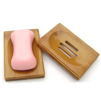 

Natural Wooden Bamboo Soap Tray Holder Soap Dishes Storage Rack Plate Box Container for Bath Shower Bathroom Accessories