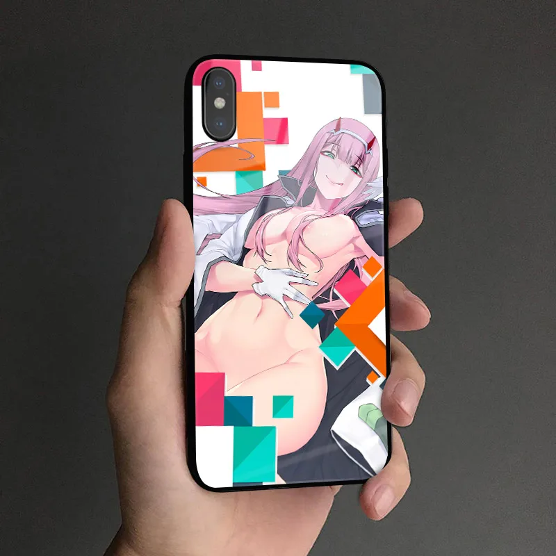 Zero Two Darling in the FranXX аниме стекло Мягкие силиконовые чехлы для телефонов оболочка для iPhone 6 6s 7 8 Plus X XR XS 11 PRO MAX - Цвет: AE 2222