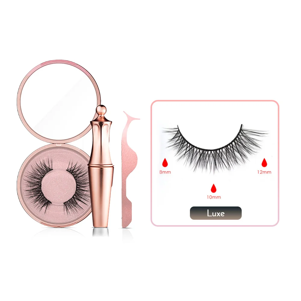 LUXE set Магнитные накладные ресницы без клея полный глаз 5 магнит Многоразовые Накладные ресницы натуральные мягкие ресницы удлинитель магнитный Набор ресниц - Цвет: LUXE set