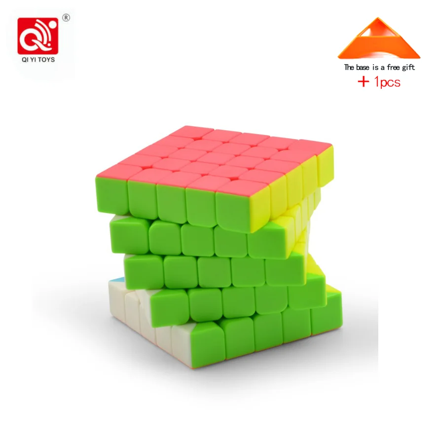 QiYi QiZheng, 5x5x5, магический куб, черная наклейка, профессиональные скоростные Детские кубики, игрушки, головоломка, обучающая, Cubo Magico, Подарочные игрушки