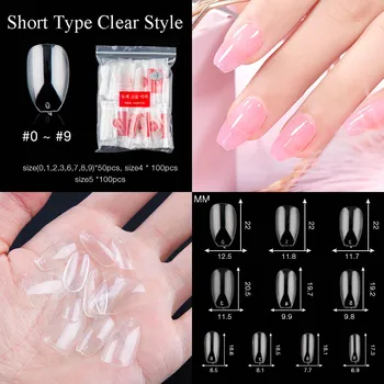 

LadyMisty 600pcs/bag Ballerina False Nail Art Tips Short Coffin Nails Art Tips Full Cover False Nail Tips Manicure Fake Nail Tip